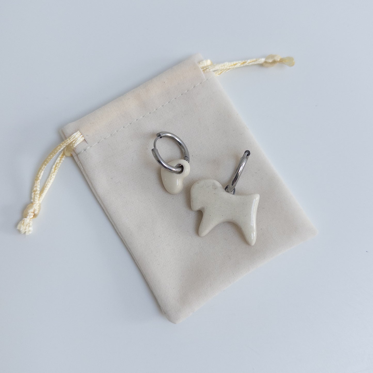 Earrings Grasshopper + heart