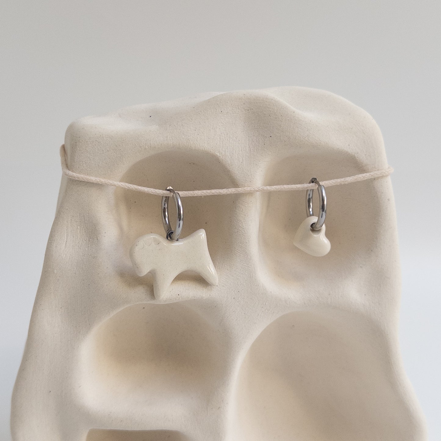 Earrings Grasshopper + heart