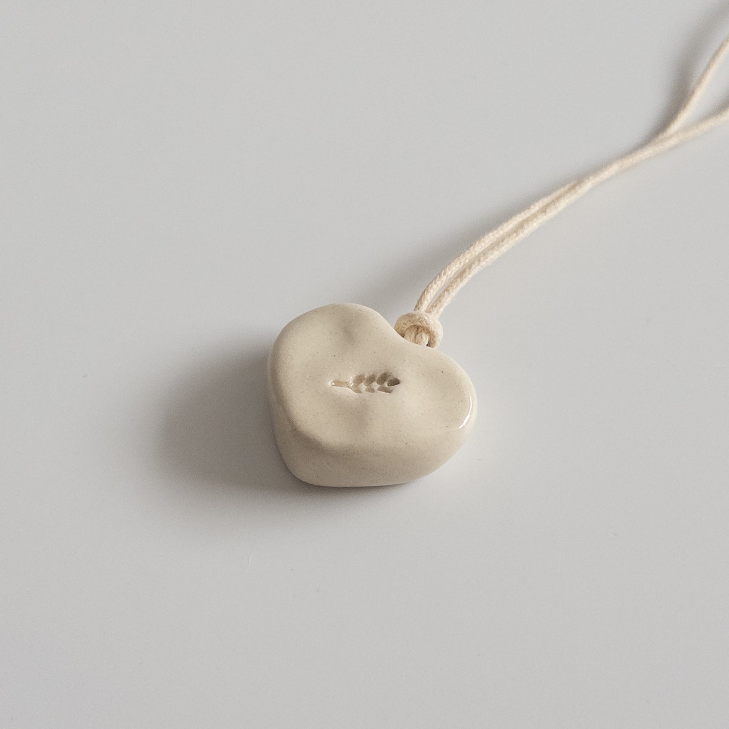 Ceramic pendant Heart with Spikelet