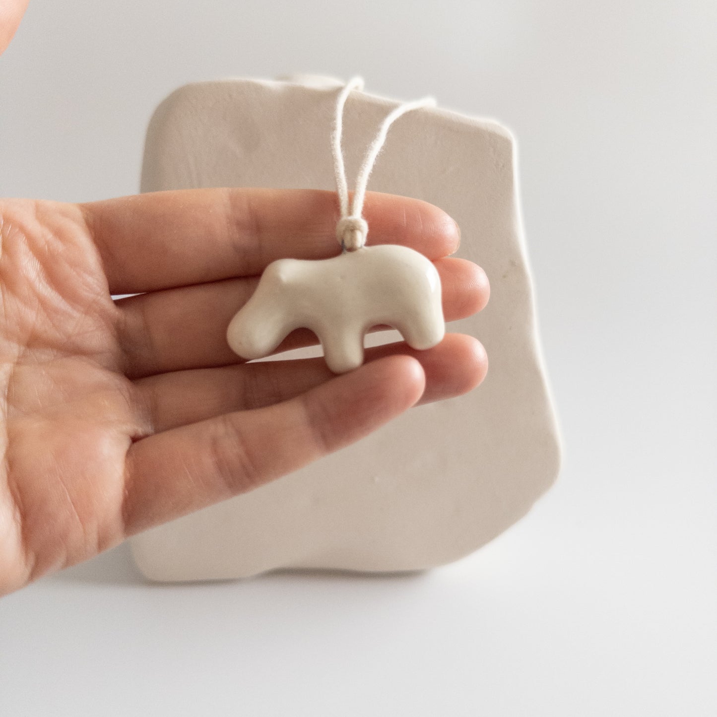 Ceramic pendant Hippopotamus