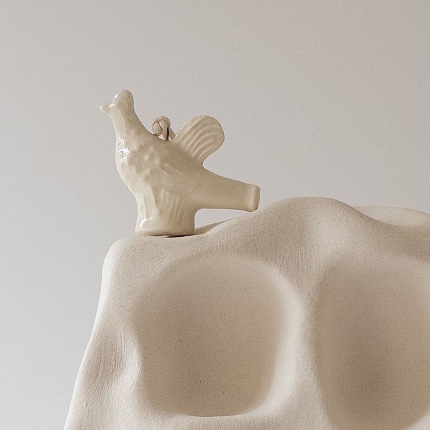 Ceramic pendant in the shape of a Chicken whistle