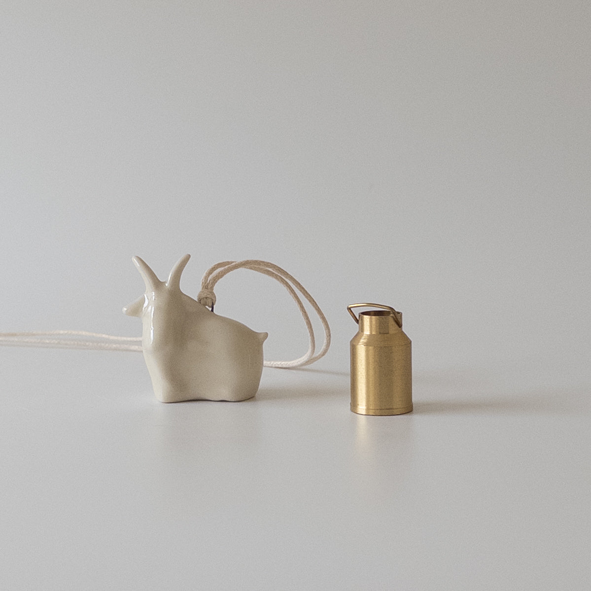 Ceramic pendant Goat