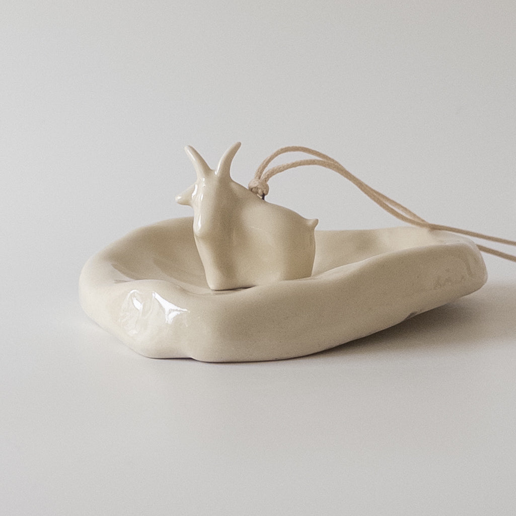 Ceramic pendant Goat