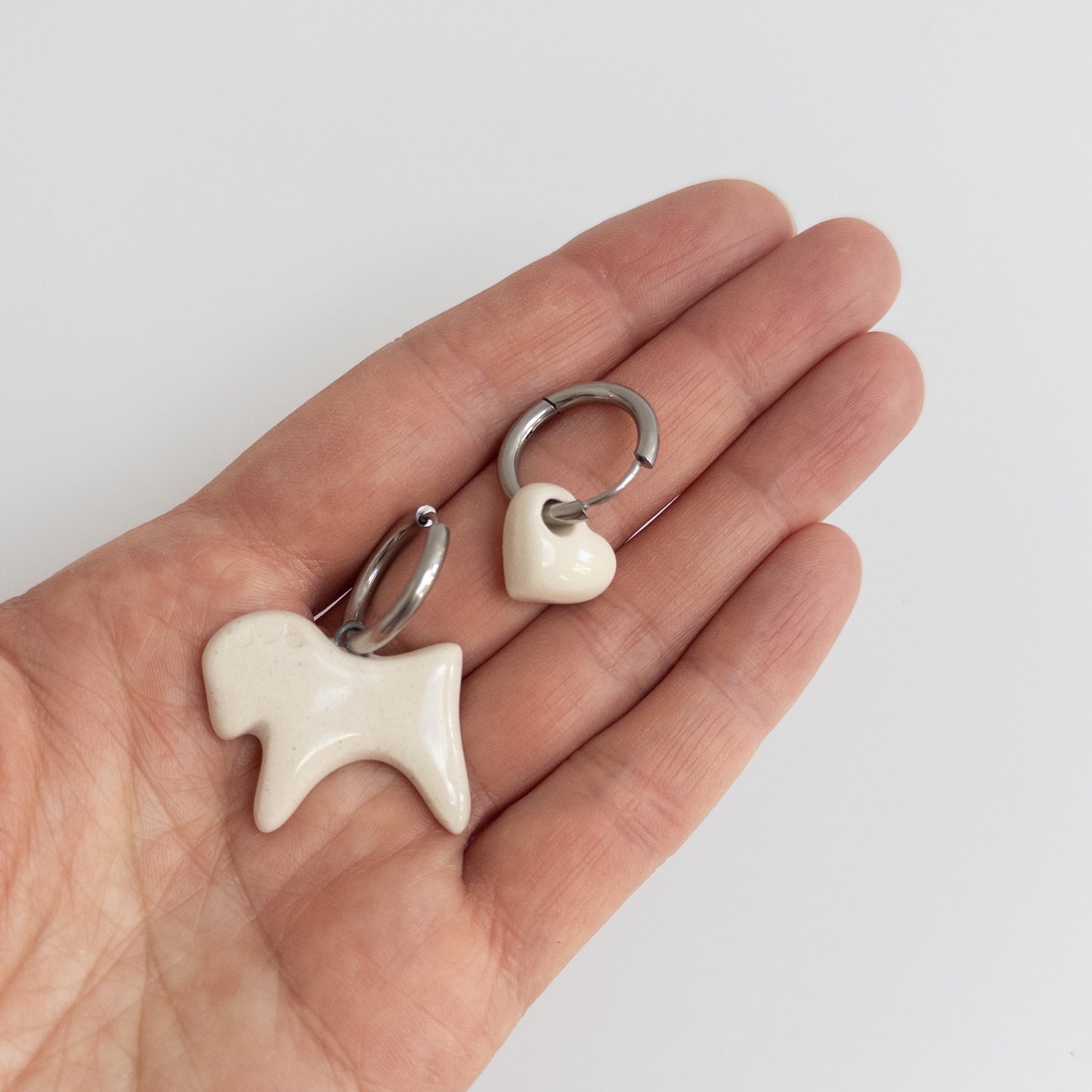 Earrings Grasshopper + heart