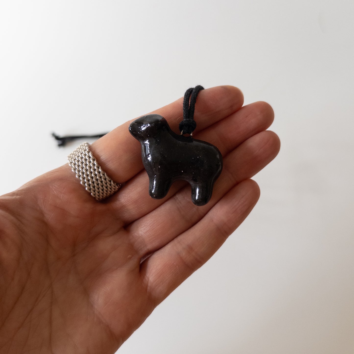 Ceramic pendant Black sheep