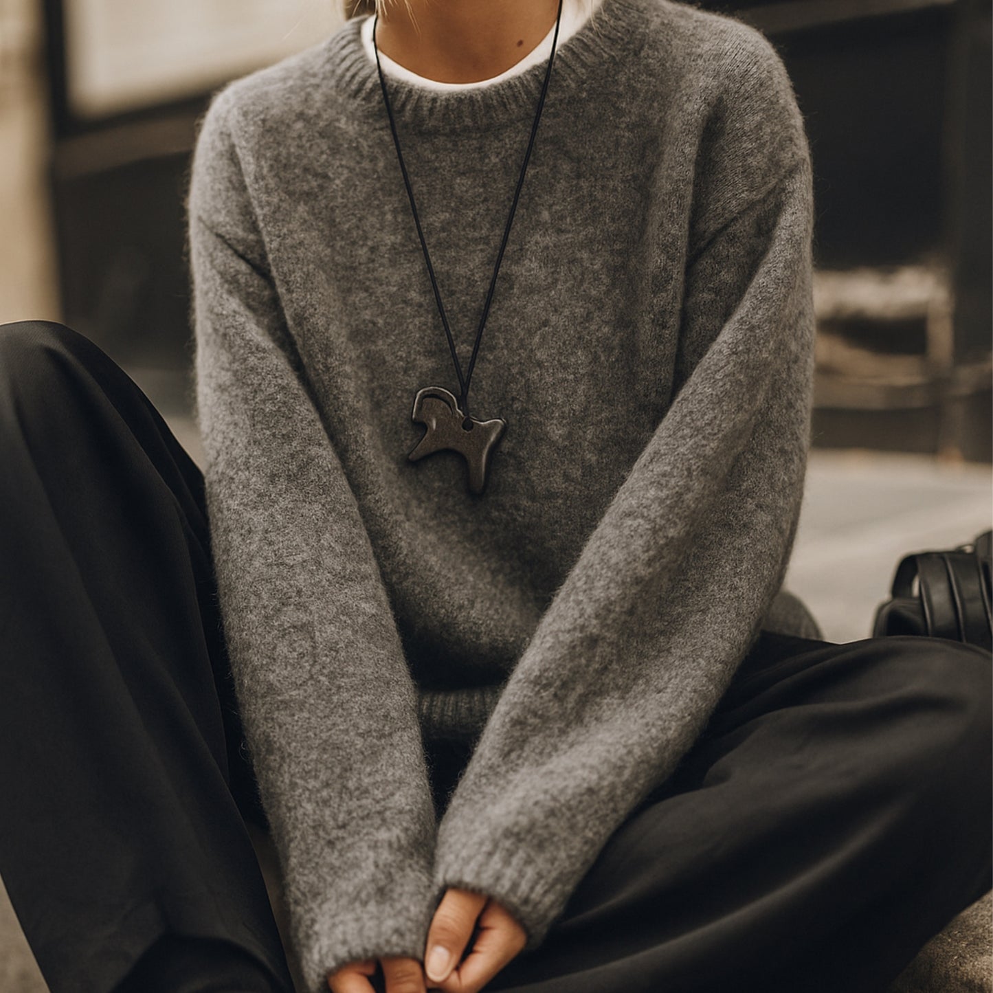 Ceramic pendant Grasshopper