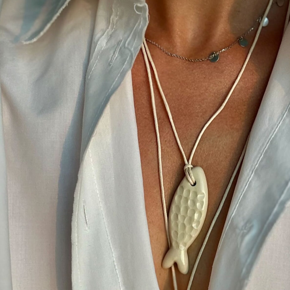 Ceramic pendant Sardine