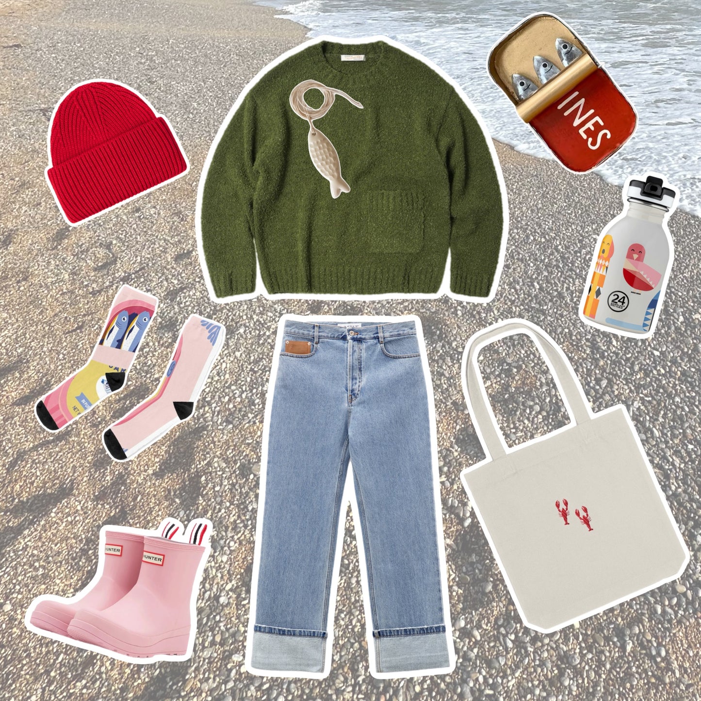 Ceramic pendant Sardine