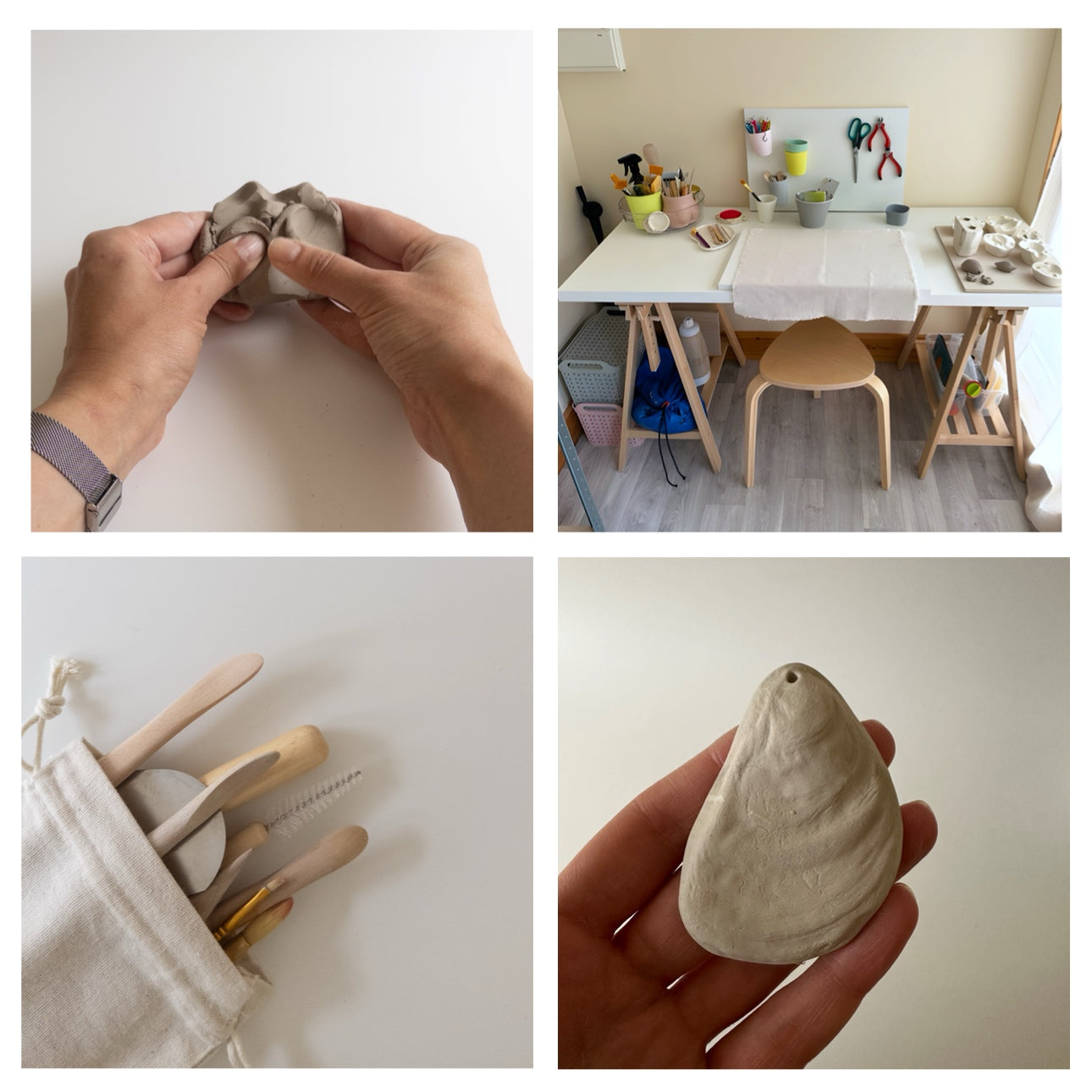 Oyster + metal cowrie