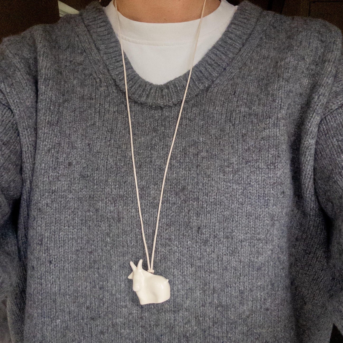 Ceramic pendant Goat